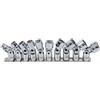 BGS 205 | Serie di bussole snodate esagonali | 10 mm (3/8) | 10 - 19 mm | 10 pz.