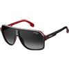 Carrera 1001/S BLX/9O | Occhiali da Sole Graduati o Non Graduati | Prova Online | Unisex | Plastica | Rettangolari | Nero | Adrialenti