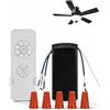Duokon Kit di Telecomando Universale per Ventilatore da Soffitto, 220V Wireless Ventilatore Lampada Telecomando Kit, con 3 Impostazioni di velocità e Controllo della Luce, per Casa, Ufficio, Hotel