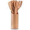 Zeller 25274 Porta-Utensili da Cucina, Bambú, Beige, 0.1x9x33 cm, 7 unità