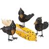 Design Toscano Progettazione Toscano miti e Leggende Raven Statue - Raven Figure - Black Crow Garden Statue