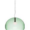 Kartell Big FL/Y Lampada a Sospensione 15 W, Verde Salvia, Diametro 83cm