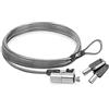 ACT AC9030 - Cavo di sicurezza per computer portatile, 2 m, slot per computer portatile, serratura per laptop, cavo antifurto