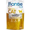 Monge Grill Grain Free Sterilised Cat bocconcini 85 gr - Galletto Cibo umido per gatti