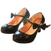 TangDao Ragazze Scarpe con Tacco Bambina Mary Jane Matrimonio Elegante Party Damigella d'Onore Numero (Nero, Numeric_27)