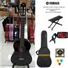 YAMAHA C40II BK CHITARRA CLASSICA NERA KIT BORSA ACCORDATORE CORDE POGGIAPIEDE