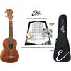 EKO UKU DUO Ukulele Soprano Mogano KIT Borsa + Accordatore Corde Accordi Plettri