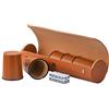 ImnBest Set di bicchieri per dadi in pelle 5X, tazza per dadi in pelle con 25 dadi, custodia esclusiva per il trasporto e lo stoccaggio in ecopelle con chiusura magnetica per Farkle, Yahtzee