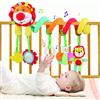 BelleStyle Giochi Neonato 0-3-6-12 Mesi, Gioco Passeggino Neonato, Spirale Passeggino, attività Giocattolo a Sonaglio Appeso, Carrozzina Peluche Giocattoli Regalo per Neonato Bambini - Leone