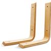 DOJA Barcelona | Staffa Mensola Legno | Angolo Controplaccato | 2 pz | Reggimensola Legno a Muro per Scaffale 250x200 | Staffa Angolare per Scaffalatura | Staffa Triangolare Reggimensole per Scaffali