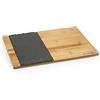 H&h tagliere borghese in bamboo con piatto in ardesia cm30x40