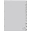 Kangaro K410C - Registro in cartone, formato DIN A4, numeri 1-10, 180 g/m², carta FSC riciclata, 10 pezzi, colore: Grigio