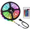 ACONDE - Striscia LED, striscia con luci LED USB, 2 metri, con telecomando a 24 tasti, retroilluminazione per TV, classe energetica A+