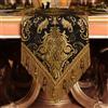 TOPLUXE Runner da Tavola in Tessuto Damascato, Decorazione per Tavolo da Pranzo/Cucina/Ristorante/Banchetto/Festa (33x274cm, Nero)