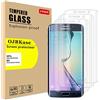 OJBKase [Set di 3 vetri temperati compatibili con Samsung Galaxy S6 Edge, pellicola protettiva per schermo, applicazione senza bolle, ultra resistente, durezza 9H