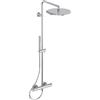 Ideal Standard Ceratherm T125 Sistema doccia, soffione a pioggia a risparmio idrico con doccetta a 1 funzione e protezione antiscottatura, flessibile doccia 1750 mm - Cromato (304x586x1191 mm)