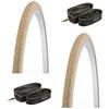 KENDA 2 x Copertoni 700 x 35 28 Crema per Bicicletta Vintage/Classica/City Bike + 2 x CAMERE