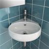 VITRA Lavabo sospeso 39x37 in ceramica angolare bianco lucido monoforo