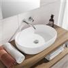 VITRA Lavabo d'appoggio ovale in ceramica 60x40 cm bianco opaco - Cloe
