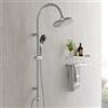 DEGHI Colonna doccia Lara dal design moderno con saliscendi in ottone cromato con doccetta