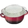 IBILI, Friggitrice con cestello e coperchio Volcan, 24 cm, acciaio smaltato, adatta per i piani a induzione.