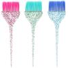 Yinhing Set di Pennelli per Colore dei Capelli, Set di Strumenti per Pennelli per Tinture per Capelli da 3 Pezzi, Set di Pennelli per Tinture con Manico Lungo, Pennello Applicatore per Tinta per Parrucchiere
