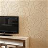 KeTian moderno minimalista 3D Rose Flower non tessuto profondo rilievo strutturato camera da letto soggiorno carta da parati rotolo beige colore 0.53 m (1.73 'W) x 10 m (32.8' L) = 5.3m2 (57 sq.ft)