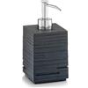 Zeller 18316 Erogatore di Sapone Schiefer, Polyresin, Nero, 8x8x16 cm
