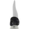 OGGETTISTICA Corno Pulcinella Bianco/Nero Portafortuna In Porcellana Di Capodimonte -CARGB01