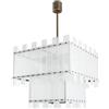 Cristalleria Murano Sestiere - Lampadario dal design moderno listelli in vetro di murano - Lusso Italiano
