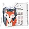 NymphFable 350ml Tazza da viaggio con isolamento Fox da in acciaio inossidabile Tazza da viaggio Termos Cafe
