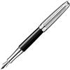 Caran d'Ache LÉMAN BICOLOR 4799-279 - Penna stilografica, colore: Nero placcato argento e rodiato, punta M