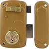 Amig - Serratura per Porta Tagliafuoco | Acciaio Smaltato Oro | Scrocco Elettrico | Serrature per Porte in Ferro | Multicolore, 66 x 120 mm Destra, Acciaio