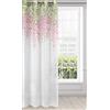 Eurofirany Julieta 382706 - Tenda trasparente con occhielli, effetto lino, per soggiorno, cucina, cameretta dei bambini, 140 x 250 cm, colore: bianco e rosa