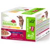 NovaFood Trainer Natural Trainer Adult Cat Bocconcini Multipack 12 bustine 85 gr (6 pollo + 6 salmone) Umido Gatti