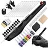 HAWINK Hand Poke a Stick Tattoo Kit di strumenti per tatuaggi fai-da-te con 7 aghi 20 pezzi di inchiostro GK-HW803TN01-1, Blu, Viola, Verde, Giallo, Rosso, Nero, Bianco