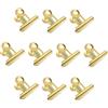 Coideal Fermasoldi in oro, Coideal 10 confezione 2 pollici in acciaio inox grande metallo Bulldog/cerniera fermasoldi per foto foto, cucina di casa, forniture per ufficio (51mm)