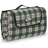 Relaxdays Coperta da Picnic XXL, 200 x 200 cm, Plaid Impermeabile, Rivestimento in Alluminio Isolante, Verde Grigio