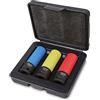BETA - Serie 3 Chiavi a Bussola Macchina per Dadi Ruote con Inserti Polimerici Colorati, Bussole Impact Professionali Attacco 1/2, Bussole per Smontaggio Ruote Auto 17-19-21 mm, 720LC/C3