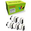 DOREE 5 Rotoli DK44205 62mm×30,48m Etichette continue rimovibili | 62 mm x 30,48 m Etichette continue rimovibili compatibili con Brother DK-44205 Nero su bianco, Brother QL-1110NWB/1100/1050