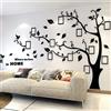 guangmu 3D Albero Adesivi Fai da te Albero Adesivo da Parete Cornici per Foto Sticker Decorazioni Albero Della Vita da Parete per Soggiorno Camera da Letto Adesivo Muro(Nero Sinistra,M: 150 * 210CM)