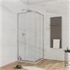 DEGHI Box doccia 80x80 cm doppio scorrevole vetro temperato 6mm trasparente 185h - Young