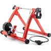 CXWXC Allenatore a rulli per bicicletta, pieghevole, in acciaio, con sgancio rapido, per bicicletta da 26 - 29 pollici, per allenamento in bicicletta, a casa, per interni (Rojo)