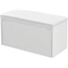 [en.casa] Panchina Portascarpe con Cassetto Scarpiera con Seduta Imbottita Similpelle e Contenitore Estraibile per Ingresso Camera 80 x 39 x 45 cm Bianco