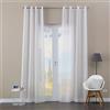 Home Tresor - Tenda da Interno per Salotto, Soggiorno, Camera da Letto |  Tendone Effetto Glitter | 1 Tendone cm. 140 x 290 colore (Beige)