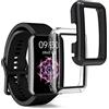 kwmobile 2x Custodia Rigida Smartwatch Compatibile con Oppo Watch Free Cover - Case Vetro Temperato Orologio Fitness - nero/trasparente