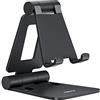 Nulaxy Supporto Telefono, Doppia Pieghevole Supporto per Telefono Cellulare Scrivania Compatibile con iPhone 15 14 13 12 11 XS Max XR X 8 7 6, Tutto 4-8 Smartphones - Nero