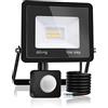 Blivrig 10W Faretto LED da esterno con Sensore di Movimento Bianco Caldo 3000K, 1000LM Faro LED Esterno Bianca Calda, Fari LED IP66 Impermeabile, per Casa, Cortile, Giardino, Garage