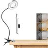 NIWWIN Lampade da lavoro,Lampade con pinza, lampada da tavolo regolabile, temperatura a 3 colori, alimentazione USB, lampada da scrivania, 48 LED da 7 Watt, supporto girevole a 360 gradi