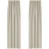 Deconovo Tende Camera da Letto Oscuranti 2 Pezzi, Tende Moderne per Soggiorno Interni, 140x290 CM (Larghezza x Altezza), Beige Chiaro